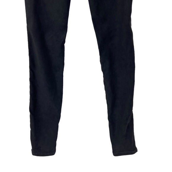GOOD AMERICAN Pants Good Legs Faux Suede Black - Picture 6 of 8